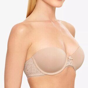 NWT b.tempt'd Wacoal Modern Method Strapless Nude Bra 34DD Convertible Seamless